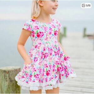 Cheeky Plum Myra Knit Dress - Sakura Blossom Size 6Y